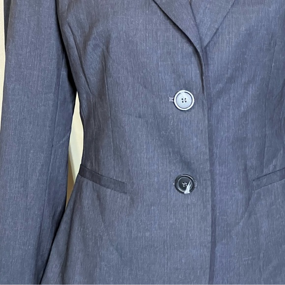 Mexx Dark Gray Wool Blend Tailored Women's Blazer Jacket - Picture 3 of 10